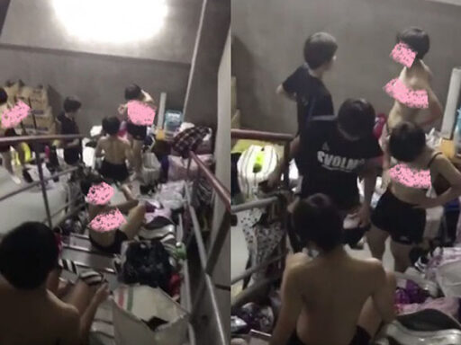 裏切り。。。部活動、階段での着替え撮影